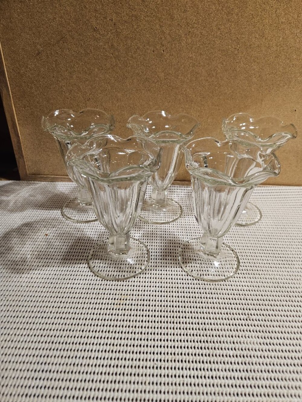 Vintage Sundae Dishes, heavy good quality set of 5